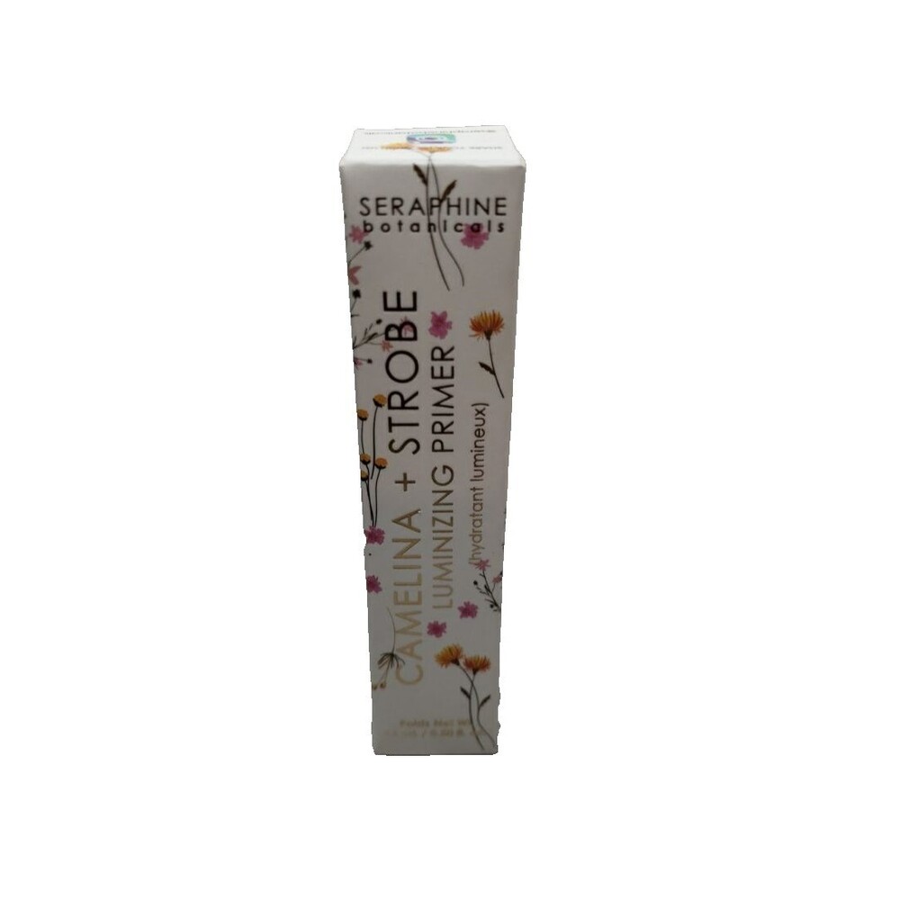 Seraphine Botanicals Camelina + Strobe Luminizing Primer 15ml 0.5oz Peach Glow